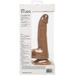 Silicone Studs 6 Inch – Dildo With Suction Cup Base Harness Probe – Brown