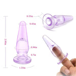 Finger Sleeves Butt Plug G-Spot Clitoral Stimulator Finger Sleeve Soft Silicone Sex Toy Stimulation For Gay Prostate Transparent Anal Butt Plug 3Pcs