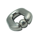 1.89X0.94Inch 15.5Oz Ball Stretcher Weight Male 304 Stainless Steel Ball Stretcher Testicle Stretching Enhancer Ring Chastity Ring Metal Device Toys