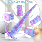 Extra Long Dildo Huge Anal Plug 17.7 Inch Anal Adult Toys, Monster Fantasy Knot Dildos Bringing Deep Pleasure Soft Liquid Silicone Butt Plug, G-Spot Stimulation And Prostate Orgasm Sex Toys Unisex