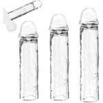 3 Size Reusable Penis Sleeve, Soft Clear Cock Sleeve Penis Extender Adult Sex Toys For Men Women, Durable Penis Enlarger Male Sex Toys For Couples Pleasure