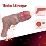 Reusable Soft Penis Sleeve With Cock Ring Couples Sex Toy,Men Stronger Dildo Sheath With Wolf Dildo Knots,Adult Couples Game Enlargement Thick Girth (Flesh)