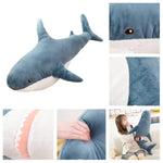 Shark Stuffed Animal Plush,Soft Shark Plush Pillow Toy,Plush Large Shark Toys For Home Decoration Kids Gift (Blue, 24 Inches)
