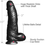 Phat Boy 9-Inch Black Cock for Enhanced Sensual Experience
