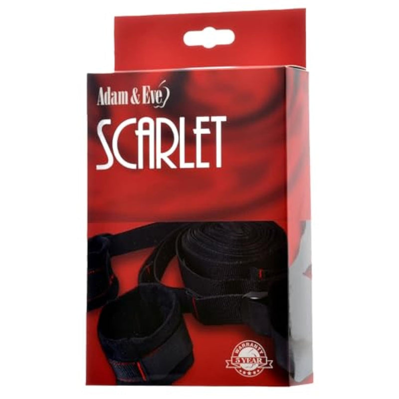 Scarlet Couture Bed Bondage System, Adult Sex Toys & Furniture For Kinky Couples, Restraint Gear & Accessories For Women Pleasure, Self Bondage Cuffs Fits Any Bed Size, Bdsm Kit