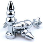 Anal Bead Butt Plug Adult 3 Beaded Training Beginners Sex Toys (Round)