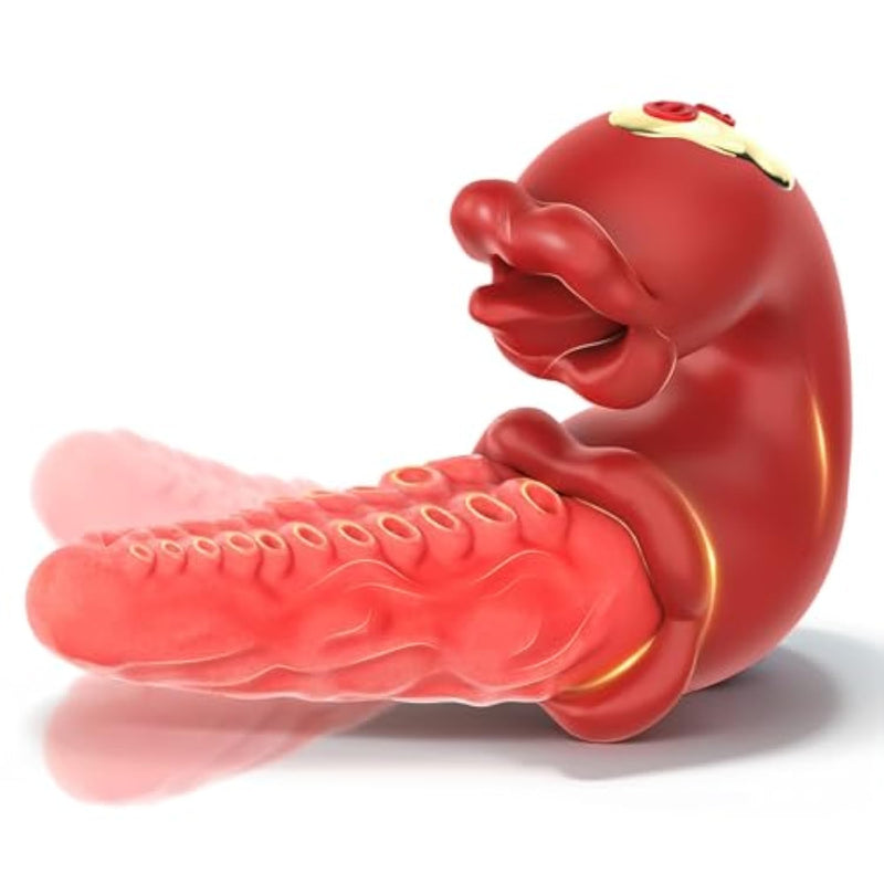 Vibrator Sex Toys For Women, Tongue Thrusting Vibrators Dildo Rose Sex Toys With 10 Swaying & Vibration Modes, G Spot Clit Stimulator Pleasure Tools For Female Couples Games