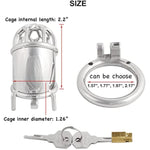 Chasity Cage For Men Metal Chastity Device Breathable Male Abstinence Chastity Lock Cock Cage Penis Cage Prevent Erection Toy J1750 50Mm
