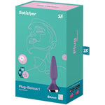 Plug-Ilicious 1 Connect App | Plug Vibrator | 2 Powerful Motors | Waterproof (Ipx7) | Rechargeable Battery | Skin-Friendly Silicone (Purple)