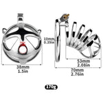 Stainless Steel Cutout Chastity Cage With Invisible Concealed Lock And Key For Men, Anti Escape Penis Cage Adult Sm Restraints Sex Toy Game, Cock Cage For Everyday Wear, Home And Office (L,40Mm)