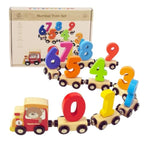 Number Train Set For 1 2 3 Year Olds, Educational Toy Cars For Toddlers, Montessori Learning Toys For Boys And Girls (Red)