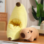 Cute Banana Capybara Plush - 13.7'' Kawaii Capybara Stuffed Animal Soft Stuffed Banana Food Plushie Pillow Doll