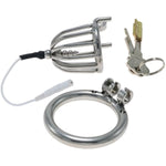 Electric Shock Hollow Chastity Lock Chastity Device Men'S Anal Plug Set Adult Sex Toy