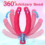 Dual Head Simulation Vibrating Dildo, Lesbian Sex Toys Vibrator, 10 Frequency Ultra Vibrating, Large Size Dildo G-Spot Stimulation, Cunnilingus & Anus Dual Purpose, For Couples & Gay Sex Toys