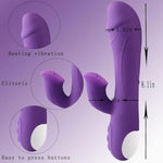 Updated Rabbit Vibrator Handheld Electric Portable High Intensity Massager With 10 Speeds Vibrators Massage Sex Toys For Body Relaxation Rechargeable Dual Motor