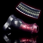 3 Different Sizes Of Fantasy Shape Male Penis Sleeve Cock Sleeve With Penis Ring, Silicone Hollow Knot Penis Extender Sleeve Male Adult Sex Toys For Men And Couples - M, Purple