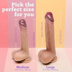Dildo Sex Toy | Realistic Silicone 7.4 Inch Long Dildo Men And Women Sex Toys - Dildos With Lifelike Feel And Anal Toy | Adult Toys With Strong Suction Cup For Hands-Free Fun For Beginners (Medium)