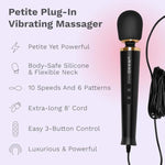 Powerful Petite Vibrating Wand for Women - Black