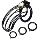 Male Chastity Cage - Large Metal Cock Cage Chastity Device Locked With 3 Sizes Rings And 2 Keys, Adult Sex Toys & Games For Men Penis Exercise And Abstinence, Black