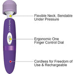 Wireless Rechargeable Purple Massager Vibrator for Personal Relaxation