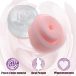 2 Piece Extended Men'S Penis Pump Cover Masturbator Sleeve Realistic Vagina Cover Replacement Seal Cap Large 2.5-Inch Cylindrical Penis Pump Cover For Stronger Erections (Short Pink +Clear)