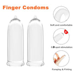 2Pcs Transparent Finger Condoms,Adult Finger Sleeves?G-Spot Clitoral Vagina Anal Nipple Stimulation?Sex Toys For Adults Women Men Couples