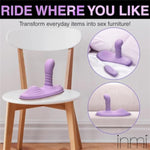 Thrusting Dildo Grinder 3 In 1 Womens Sex Toys Clit G Spot Vibrator With Remote Anal Toy With 7 Thrust 7 Vibrations Sex Machine Saddle Pad Penis Vibrator Clitoral Stimulator For Women Men Couples