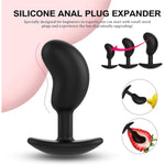 Portable Anal Plug Silicone Butt Plug, Men Stimulation Masturbation Anal Training Toys With Base, Sex Toys Comfortable Long-Term Wear (M)