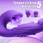Vibrator Adult Sex Toys For Women β 4-In-1 Rose Sex Toy Thrusting Vibrators Dildo With 5 Licking Clitoral & 7 Flapping Modes, Clit Sucker, Tongue G-Spot Stimulator For Female Pleasure & Couple Games