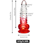 Monster Dildo,6.7 Inch Small Dildo With Strong Suction Cup,Jelly Dildo Clear-Red Gradient Dildo Adult Toys For Beginner Women