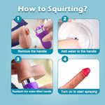 Realistic Squirting Dildo For Women With Automatic Expansion, Thrusting Dildo With Soft Balls For Women,Electric Silicone Ejaculating Dildo For Female Sex Toy?One-Button Ejaculation (Purple Handle)