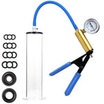 Penis Pump With Brass Pistol & Pressure Gauge,9 X 2.0 Inch Cylinder,Sex Toys - Pumps & Enlargers Penis Enlarger Male Sex Toys Sex Toys For Men Cock Pump Adult Toys For Men