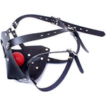 Adjustabale Y-Shape Restraint Head Harness Breathable Mouth Ball Leather Mouth Masks Sm Mouth Gag Sex Toys