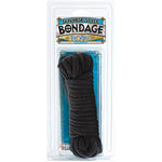 Doc Johnson Japanese Bondage Rope - Soft Cotton Rope - Gentle on the Skin - 32 Feet of Rope - Black