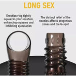 2 Pcs Cock Rings For Men Reusable Penis Enlarge Sleeve Realistic Silicone Delay Ejaculation Stronger Erection Enhancement Silicone Penis Sleeves
