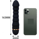 Stick Massager - Black Massage Stick For Deep Tissued Relaxation, Wavy Pattern Surface, Deep Black, Battery Not Included