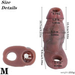 4.84In Dildo Sleeve Silicone Penis Sleeve With Cock Ring, Realistic Hollow Penis Sleeve Enlargement Thick Soft Silicone Cock Ring Sleeve, Penis Enlarger For Men Penile Extender Adult Couples Sex Toys