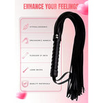 Sex Whip Red 20" Faux Leather Bdsm Whip 27" Black And Riding Crop For Adults Bedroom 18", Bdsm Kit For Beginners