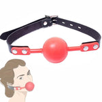 1.89In Silicone Open Mouth Ball Gag Large Open Mouth Gag Sex Toy For Adult Sex Play Bdsm Bondage Restraints Sex Gag Muzzles (Red)