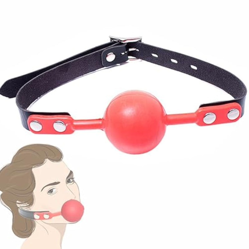 1.89In Silicone Open Mouth Ball Gag Large Open Mouth Gag Sex Toy For Adult Sex Play Bdsm Bondage Restraints Sex Gag Muzzles (Red)