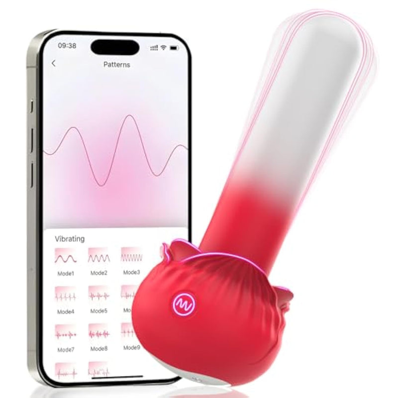Mini Bullet Vibrator Rose Sex Toys For Women, G Spot Finger Vibrator Clitoral Massager App Control Nipple And Clit Stimulator With 11 Vibrating Modes Waterproof Portable Adult Toy