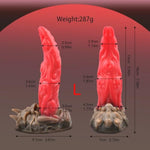 Silicone Sex Toys Dragon Monster Shaped Dildo Toy Female G Spot Stimulating Anal Tongue Dildo Toy Male With Suction Cup Base (L)