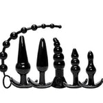 Anal Training Kit with 6 Silicone Butt Plugs for Prostate Massager and Anus Stimulation
