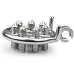 Flat Chastity Cage With Spiked, Stainless Steel Cock Cage With Lock Penis Exercise Cage Penis Restraints Bondage Bdsm Male Sex Toy Sm Bondage Gear Penis Punish For Male (1.96 Inch)