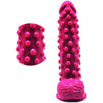Silicone Dildo G-Spot Novelties Female Masturbator Soft Flexible Adult Sex Toy With Suction Base Waterproof (Pink)