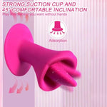 Clitoral Licking Rose Sex Toy Vibrator For Women, Tongue Licking Vibrator Adult Sex Toy With 10 Vibrating Modes And Suction Cup, Nipple Toys Clitoral G-Spot Vibrators For Couple Pleasure