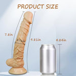 9.8 Inch Realistic Dildo Lifelike Huge Penis With Strong Suction Cup For Hands-Free Play, Flexible Cock Strapless Strap-On Dildo For Vaginal G-Spot Anal Play Adult Sex Toys For Women