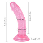 Mini Thin 5.3 Inches Realistic Dildo With Strong Suction Cup For Beginners, Anal Dildos Lifelike Fake Penis For Women/Men/Gay, Adult Sex Toys For G Spot Stimulator Anal Plug Training Sets (Pink)