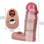 Male Realistic Penis Sleeve Penis Extension Sleeve With Cock Ring, Silicone Penis Enlarger Sleeve Small Penis Sheath Adult Sex Toy, Penis Extender Sleeve Men Sex Tool (Skin)