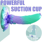 Huge Thick Big Monster Dildo For Beginners, Creature Silicone Alien Dildo With Strong Suction Cup For Anal Massage, G Spot Fantasy Dildos Sex Toys For Women And Couple 7.08" (Green)